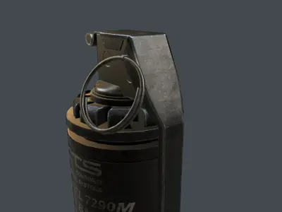 Flashbang stun grenade model 7290M Low-poly 3D model