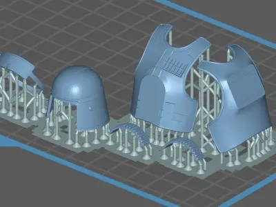 Grand Admiral Armor STL Set 3D print model