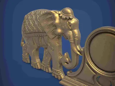 Carved clock for 3D printing and CNC 3D print model 14