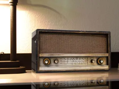 Old Radio 1  maresal3d  Low-poly 3D model