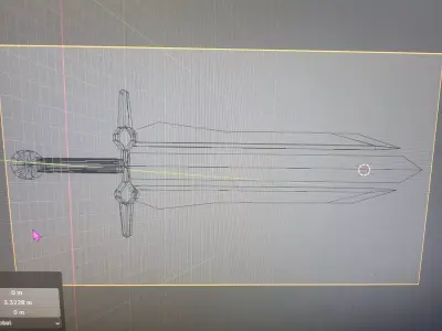 trident sword Low-poly 3D model