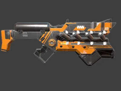 Cyborg Weapon Low-poly 3D model