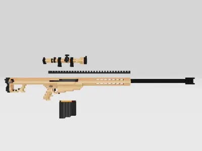 BARRETT M82 voxel 3D model