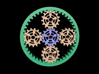 Mechanical Parts Free 3D model by Hypnotist