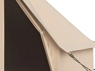 Canvas Glamping Bell Tent 3D model