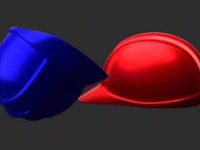 Industrial Safety Helmet Hard Hat Construction CGI 3D Model Free 3D model
