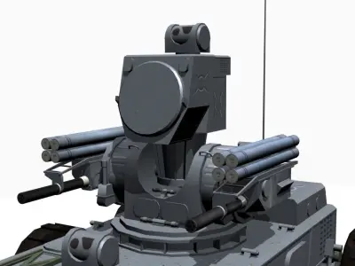 combat platform Low-poly 3D model