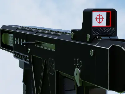 SciFi weapon  Low-poly 3D model purchase