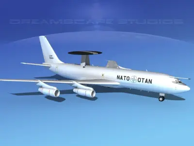 Boeing E-3B AWACS NATO 3D model