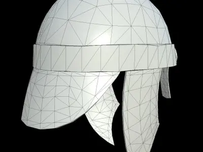 HIE Game Ready Helmet D180612 Low-poly 3D model