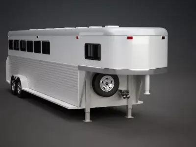 Gooseneck Horse Trailer 3D model