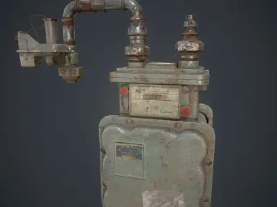Gas Meter Low-poly 3D model buy