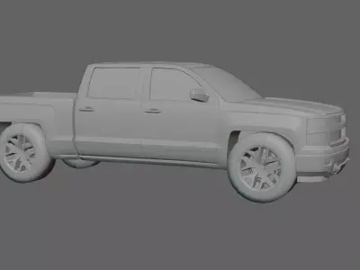 Modern Pickup Truck 3D Model 3D print model
