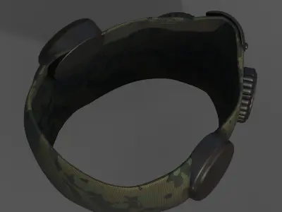 Gas mask respirator scifi futuristic 3d Artist  Low-poly 3D model