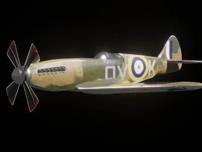 Spitfire 3D Model Low-poly 3D model