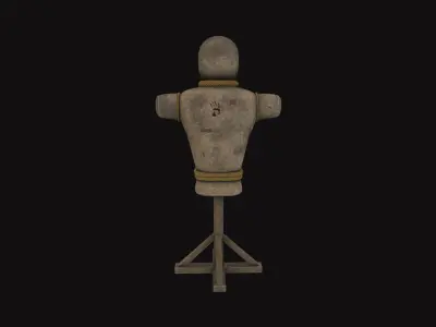 Medieval Training Dummy Low-poly 3D model