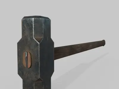 Sledgehammer Low-poly 3D model purchase