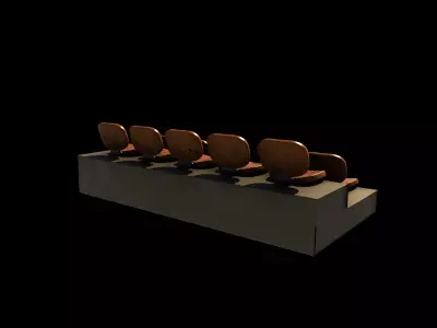 Waiting Room Chairs 03  3D model