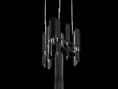 Cell Phone Tower 3D model get