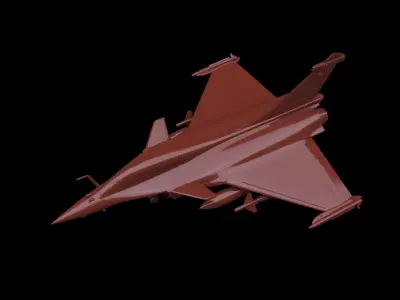 Dassault Rafale B Free low-poly 3D model