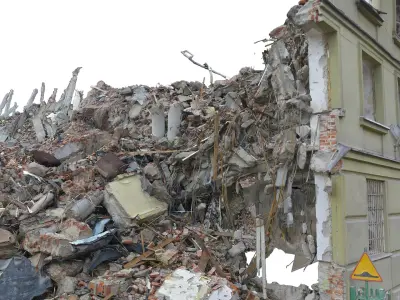 Demolished building Ultra HD 16K(1) 3D model
