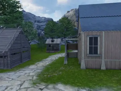 Quaint Village Landscape 3D model purchase