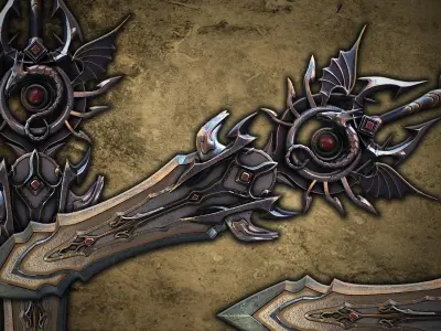 Fantasy Sword 11 3D Model Low-poly 3D model