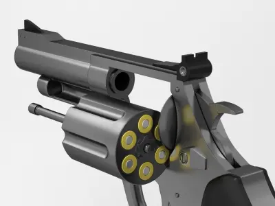 Revolver Gun 3D model purchase