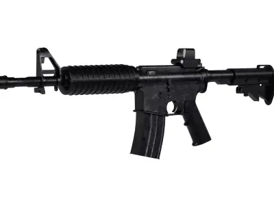 3d assault rifle weapon  Free low-poly 3D model