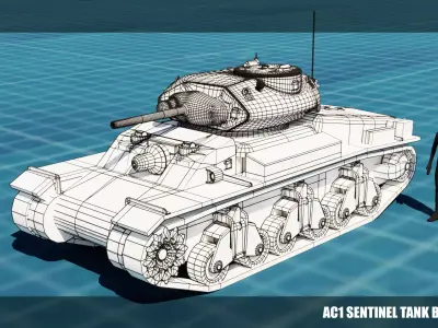 AC1 SENTINEL TANK BASE MESH  Low-poly 3D model