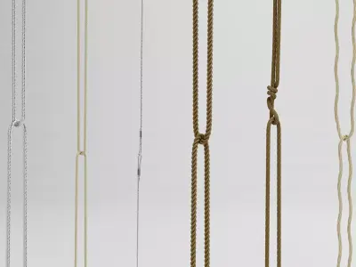 Sample ropes 3d models set 3D model