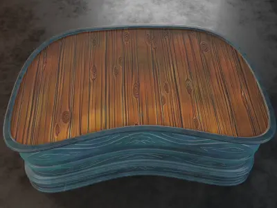 Alchemy Table Low-poly 3D model