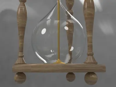 HourGlass sand Low-poly 3D model