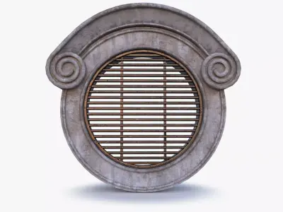 Cement Window 0006 Low-poly 3D model