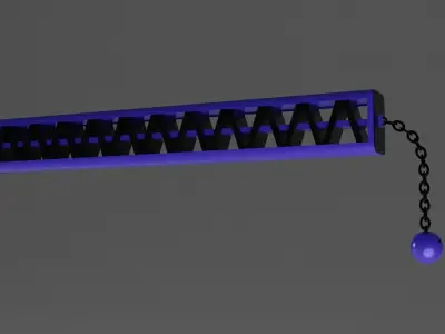 Katana led light bar Low-poly 3D model