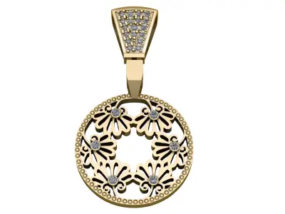 18K Gold Diamond 3D print model