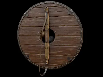 Viking Shield Low-poly 3D model 29