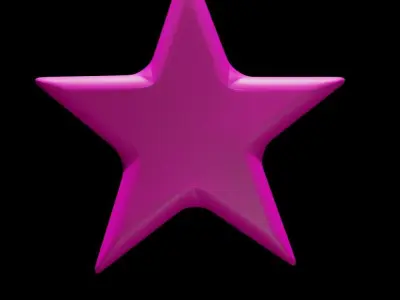 Simple Star with 5 Corners Free low-poly 3D model