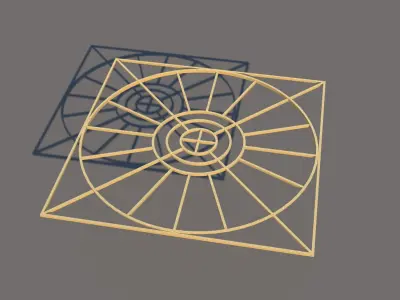 Gold Pattern Decorative Panel 5 Free 3D model