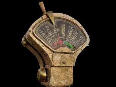 Ship engine order telegraph Free low-poly 3D model