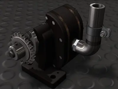An oil pump Free 3D model
