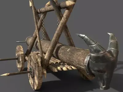  Battering Ram-poly 3D model Low-poly 3D model
