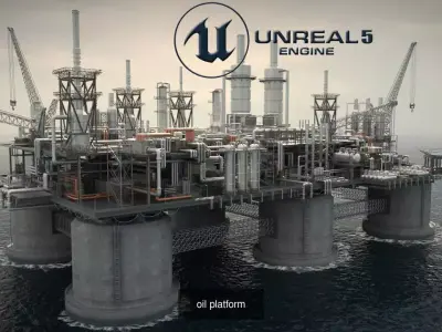 4 OilPlatform 3D Model Pack
