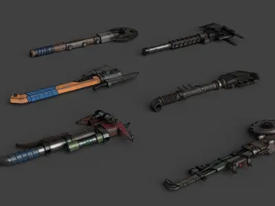Modifiable Strike Weapons 3 3D Model Pack
