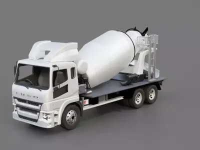 Mitsubishi Fuso FV51J Concrete Mixer 3D model
