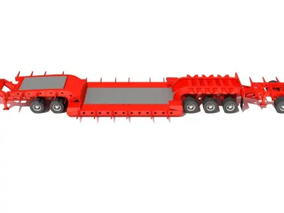 Lowboy Trailer 3D model