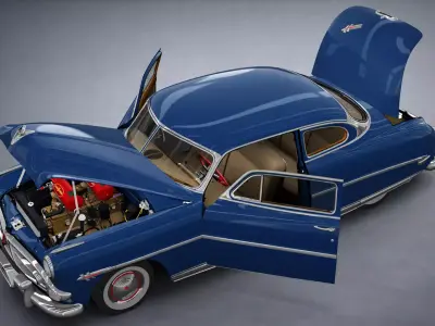 Hudson Hornet 1950s Highly Detailed Classic American Coupe 3D model