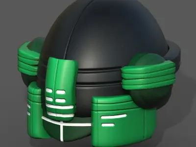 Helmet scifi military futuristic technology cyborg  Low-poly 3D model purchase