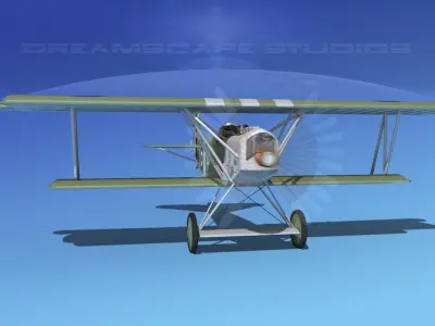 Fokker D-VII V11 RAF 1919 3D model