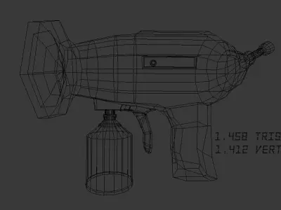 Toy Sci-Fi Paint Gun Low-poly 3D model